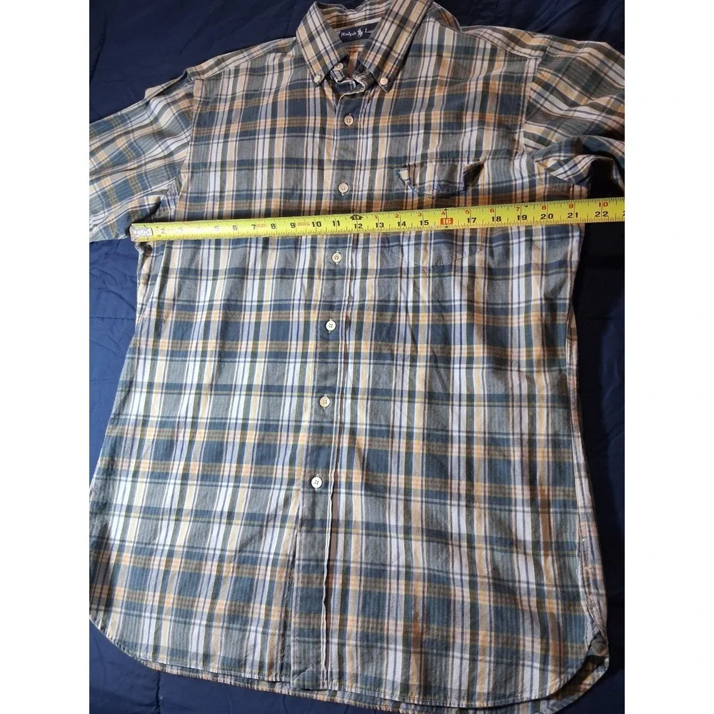Polo Ralph Lauren Brown‎ Green Safari Plaid Short Sleeve Work Shirt Medium